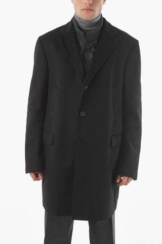 CC COLLECTION Removable Chest Piece Chesterfield Coat
