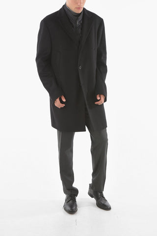 CC COLLECTION Removable Chest Piece Chesterfield Coat