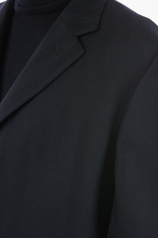 CC COLLECTION Cappotto Chesterfield  plain herringbone in Lana Vergine