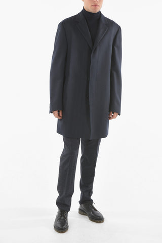 CC COLLECTION Cappotto Chesterfield  plain herringbone in Lana Vergine