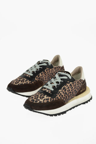 Animal Patterned Suede Details TENKEI Sneakers