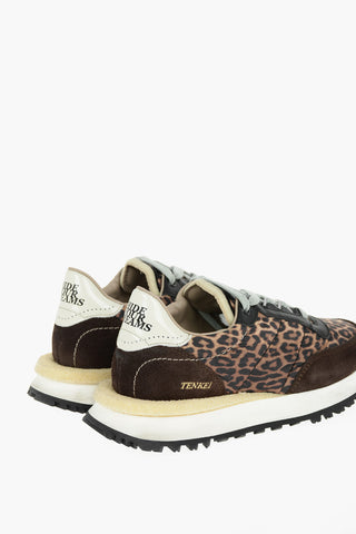 Animal Patterned Suede Details TENKEI Sneakers