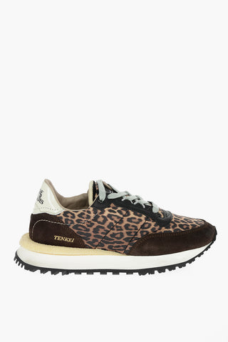 Animal Patterned Suede Details TENKEI Sneakers