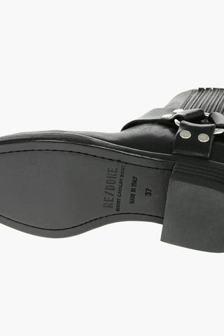 Stivaletti CAVALARY in Pelle a Punta Quadrata con Inserti Elastici 5cm