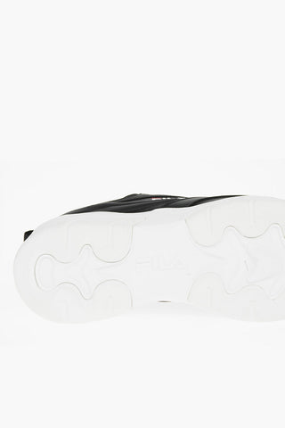 Faux Leather and Mesh RAY LOW Low-Top Sneakers with Contrasting Sole