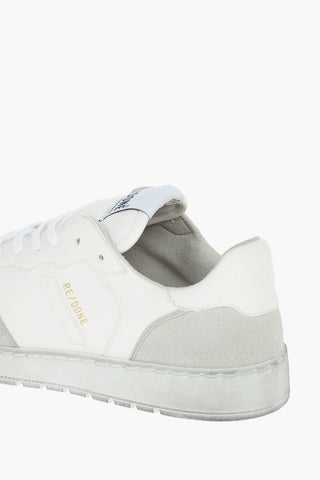 Sneakers Basse con Dettagli in Suede a Contrasto