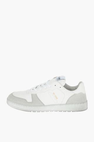 Sneakers Basse con Dettagli in Suede a Contrasto