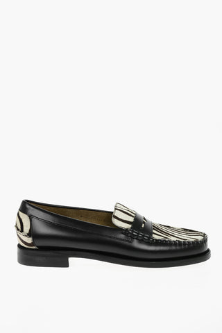animal Patterned Leather and Ponyskin Loafers