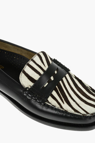 animal Patterned Leather and Ponyskin Loafers