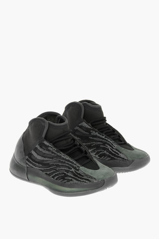 YEEZY Fabric YZY QNTM Sneakers with Suede Detail