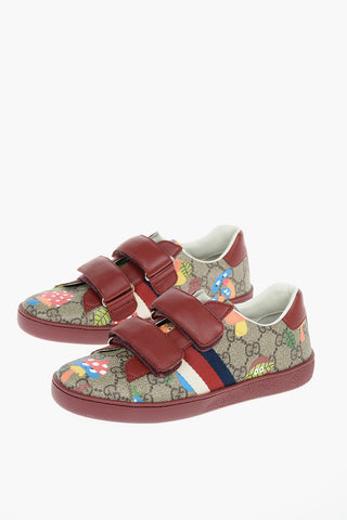 Patterned Sneakers with Touch Strap Closure