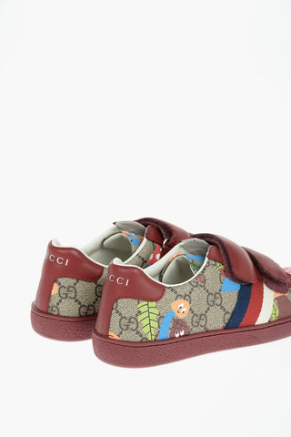Patterned Sneakers with Touch Strap Closure