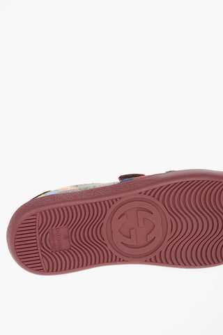 Patterned Sneakers with Touch Strap Closure