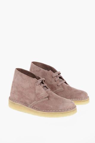 Suede Leather COAL Desert Boots With Contrasting Sole