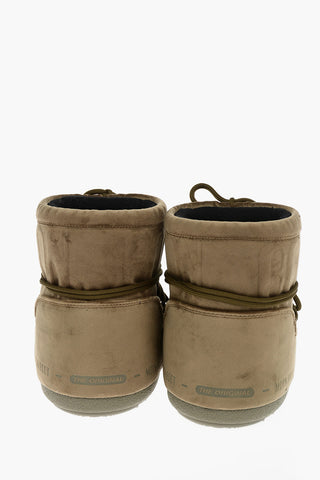 Velour MARS Moon Boot with Crossed Laces