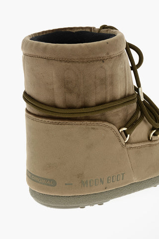 Velour MARS Moon Boot with Crossed Laces