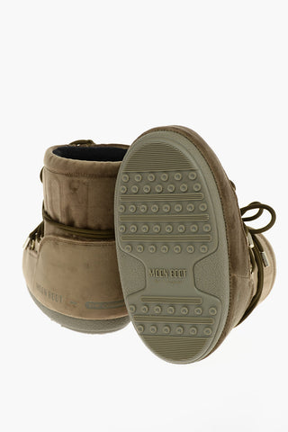 Velour MARS Moon Boot with Crossed Laces