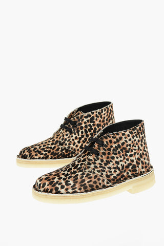 Animal Patterned Ponyskin Desert Boots
