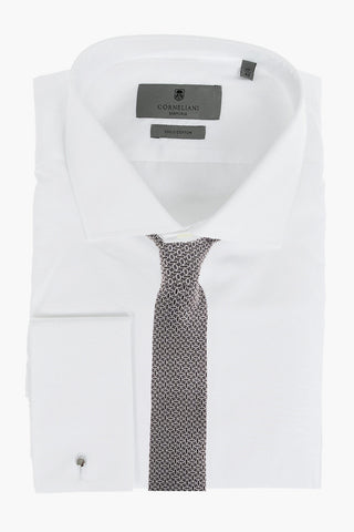 SARTORIA Cufflinked Standard Collar Popeline Cotton Shirt