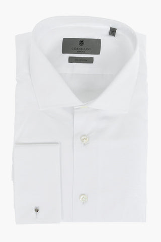 SARTORIA Cufflinked Standard Collar Popeline Cotton Shirt