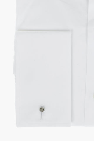 SARTORIA Cufflinked Standard Collar Popeline Cotton Shirt