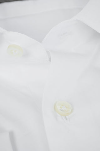 SARTORIA Cufflinked Standard Collar Popeline Cotton Shirt