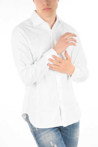 SARTORIA Cufflinked Standard Collar Popeline Cotton Shirt