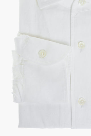 ID Camicia in Misto Lino con Collo Francese
