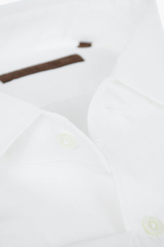ID Camicia in Misto Lino con Collo Francese