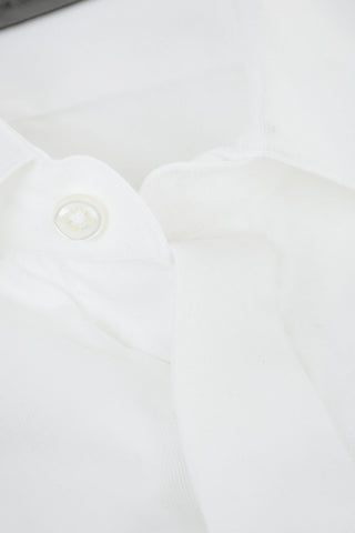 COUTURE Camicia in Cotone con Collo Francese e Gemelli