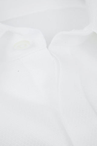 Cufflinked Slim Fit Cotton Shirt with Hidden Buttoning