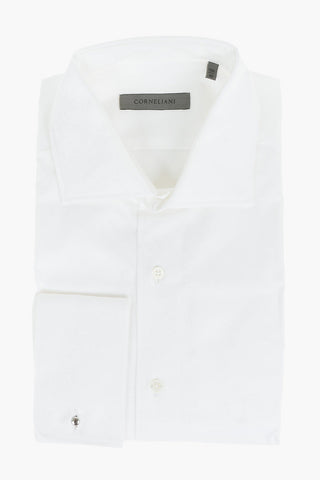 COUTURE Standard Collar Twill Cotton Shirt