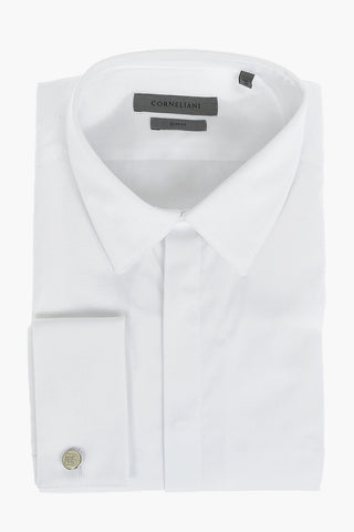 Cufflinked Spread Collar Slim Fit Shirt