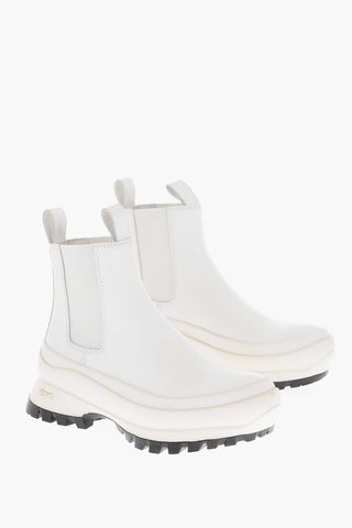 Vibram Sole Leather Chelsea Boots