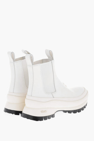 Vibram Sole Leather Chelsea Boots