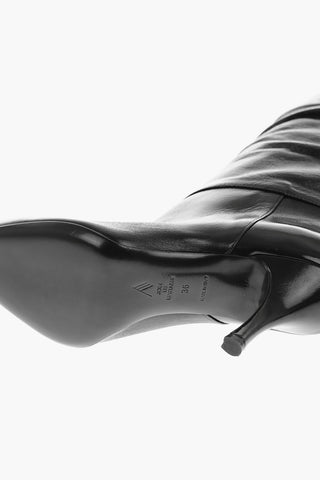 8 cm Pointed Leather Boots