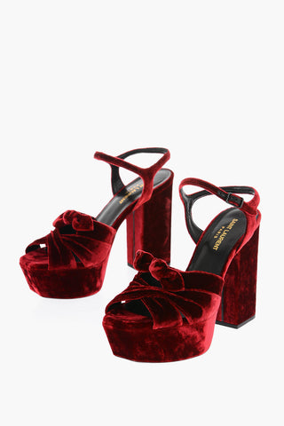 Velvet FARRAH Sandals with Bow Detailing 12 cm