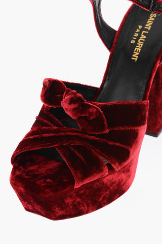 Velvet FARRAH Sandals with Bow Detailing 12 cm