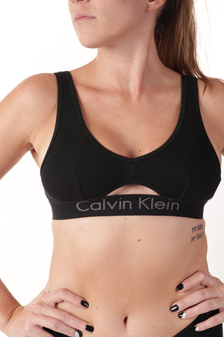 Unlined Bralette with Embossed Logo