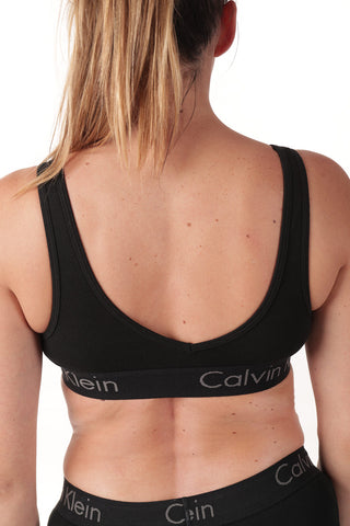 Unlined Bralette with Embossed Logo
