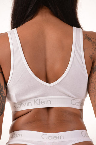 Unlined Bralette with Embossed Logo