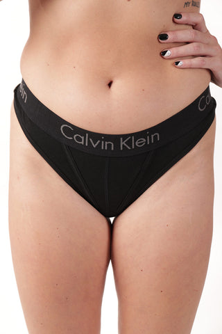 Thong with Logoed Band at The Waist