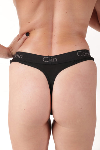 Thong with Logoed Band at The Waist