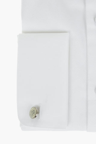 CRIMONIA Jacquard Cotton Shirt with Wing Tip Collar