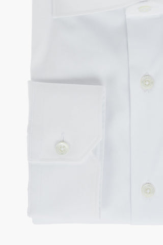 Standard Collar Popeline Cotton Blend Slim Fit Shirt