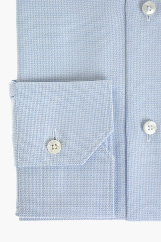 TRECAPI Camicia in Cotone Stretch con Collo Italiano