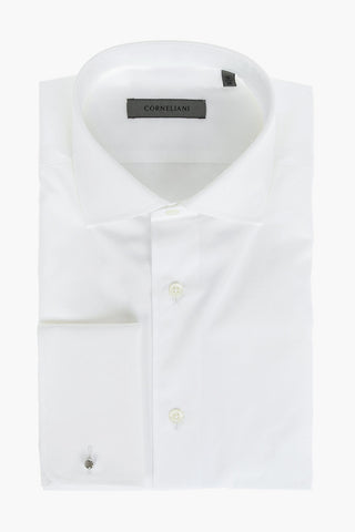 COUTURE Camicia in Poplin di Cotone con Collo Francese