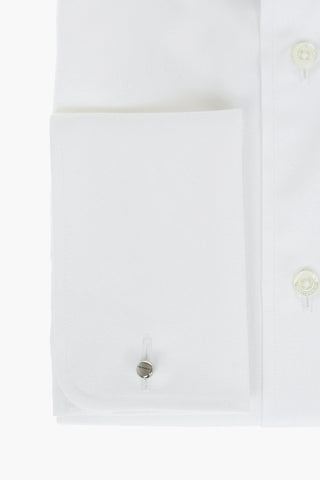 COUTURE Camicia in Poplin di Cotone con Collo Francese