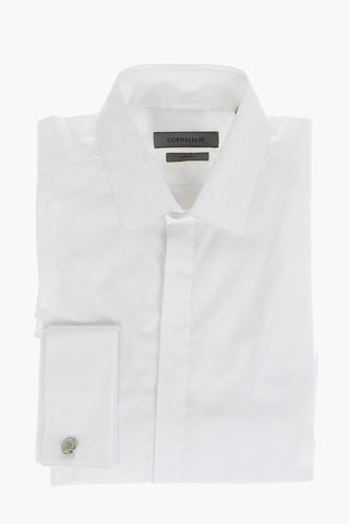 Camicia Slim Fit CEREMONY in Poplin di Misto Cotone con Pochette
