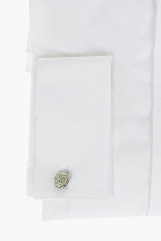 Camicia Slim Fit CEREMONY in Poplin di Misto Cotone con Pochette